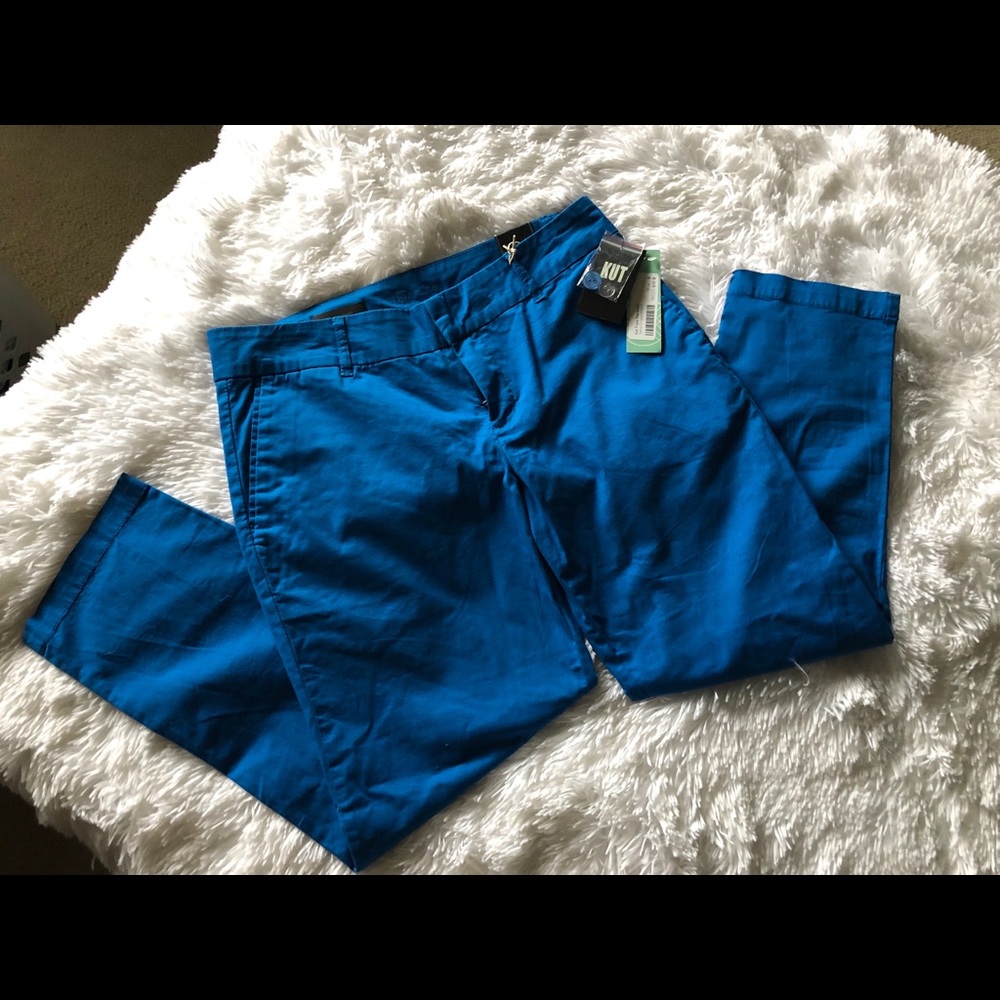 Royal blue cropped pants